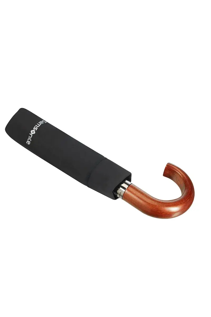 WOOD CLASSIC – Parapluie 3 Sections Auto Open/Crochet