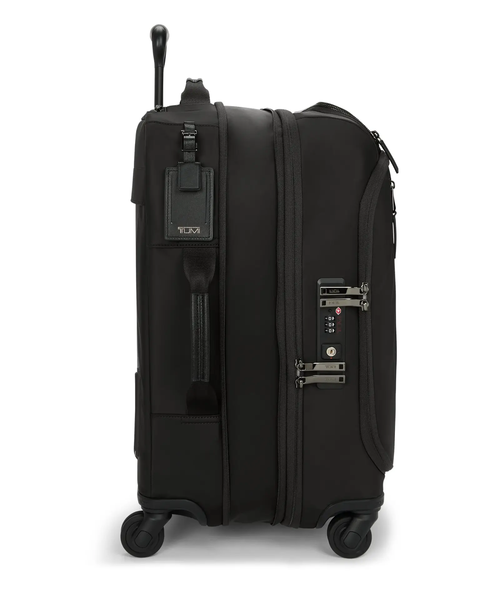 Voyageur Léger – Valise Cabine Centrale Extensible Noir et Gunmetal